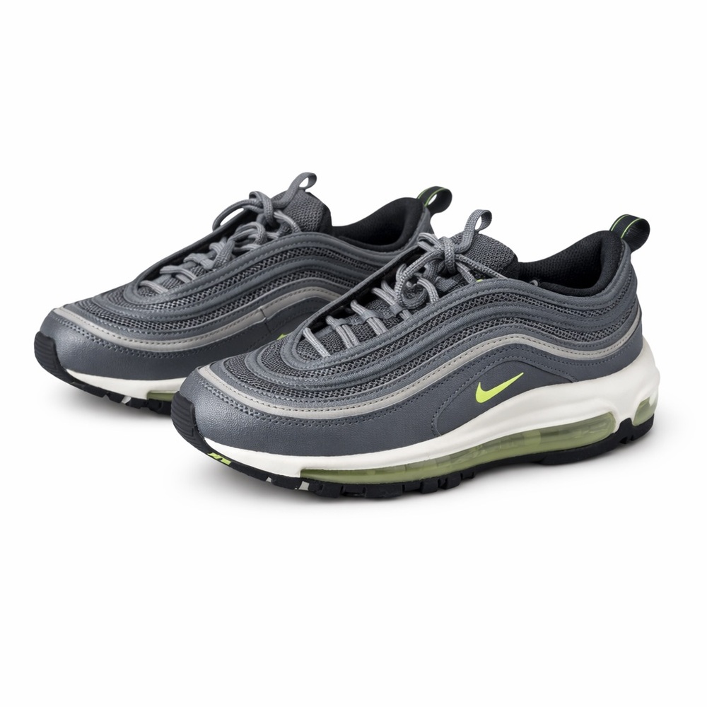 NWOT Nike Air Max 97 Boy’s Grey & Lime Green - Excellent Condition - Size 6Y